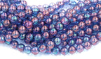 8mm Czech Glass Round Amethyst Blue Luster  -25