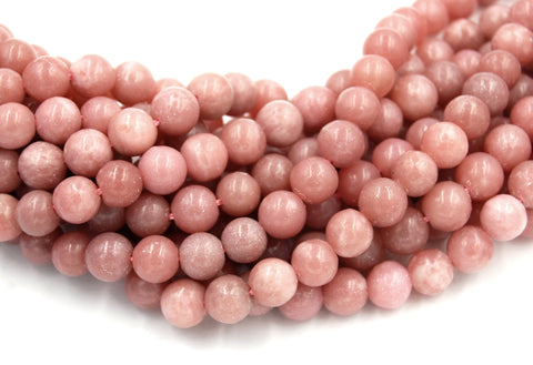 Pink Opal Beads Strands, Round, 8mm -14.5 strand