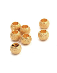 304 Stainless Steel Gold Stardust Spacer 4x3mm Beads -50