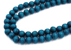 Naples Blue Beads 6mm 8mm 10mm Wood beads -16 inch strand
