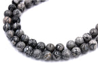 Gray Picasso Jasper 4mm, 6mm, 8mm, 10mm, 12mm Round Beads -15.25 inch strand