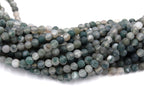 Matte Moss Agate 4mm, 6mm, 8mm, 10mm, 12mm Round Beads -15 inch strand