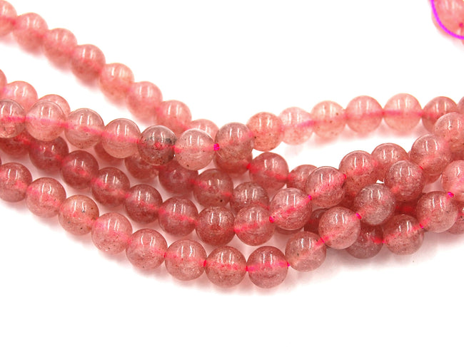 Strawberry Quartz 8mm Round  -15 inch strand Main Image