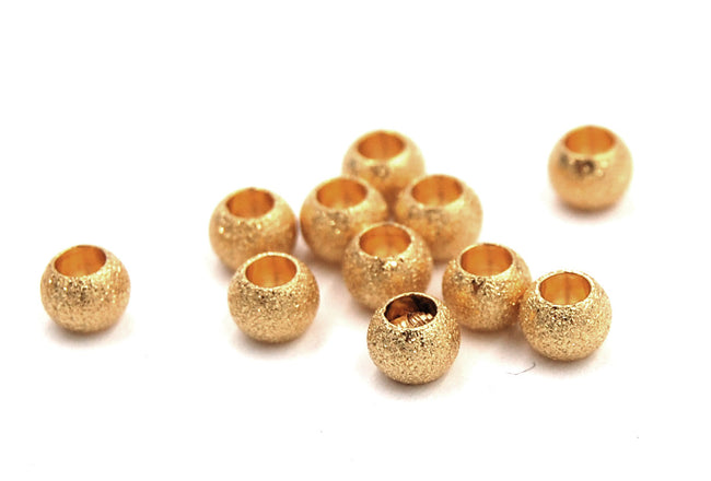 304 Stainless Steel Gold Stardust Spacer 4x3mm Beads -25 Main Image