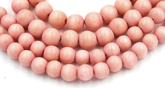 Bay Coral Beads 6mm 8mm 10mm Wood beads -16 inch strand Hover Image