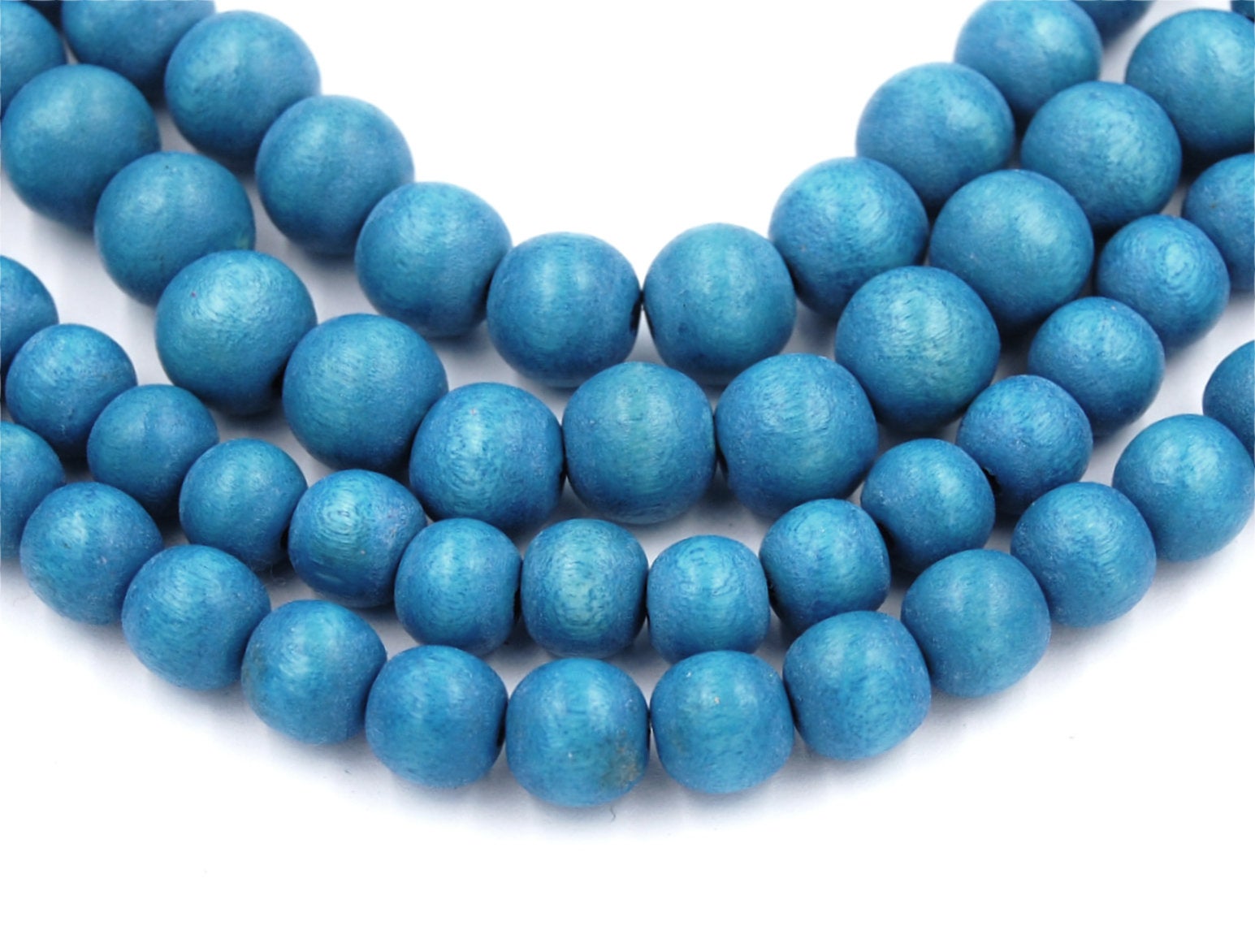 Macaw Blue Beads 6mm 8mm 10mm Wood beads -16 inch strand