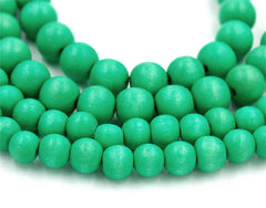 Cabana Green Beads 6mm 8mm 10mm Boho Green Wood beads -16 inch strand