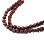 Czech Bead Firepolish 6mm Opaque Red Stone Picasso  - 25 Pieces
