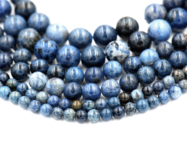 Dumortierite 4mm, 6mm, 8mm, 10mm, 12mm A GRADE Round Beads -full strand Main Image
