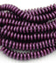 6mm Czech Glass Metallic Plum Rondelle Bead  -25