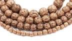 Palmwood Beads 4mm, 6mm, 8mm, 10mm Brown natural wood beads -15.5 inch strand