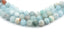 Matte Multicolor Aquamarine Beads Strands, 6mm, 8mm, 10mm, 12mm Frosted Aquamarine, Round -15 strand