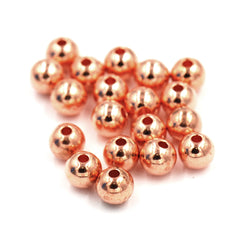 Rose Gold-Plated Brass 3mm, 4mm, 6mm Beads