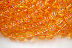 Citrine Beads, Full 15.5&quot; Strand Natural Round Wholesale 4mm 6mm 8mm 10mm 12mm