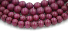 Summer Plum Purple Beads 6mm 8mm 10mm Wood beads -16 inch strand
