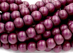 Summer Plum Purple Beads 6mm 8mm 10mm Wood beads -16 inch strand