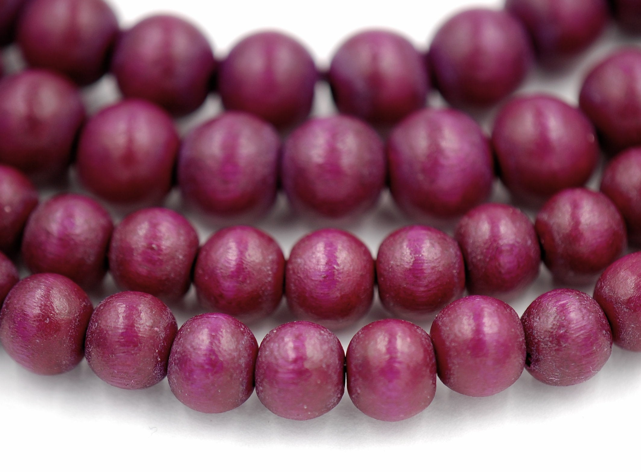 Summer Plum Purple Beads 6mm 8mm 10mm Wood beads -16 inch strand