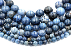 Dumortierite 4mm, 6mm, 8mm, 10mm, 12mm A GRADE Round Beads -full strand