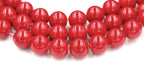 Red Jade, 4mm, 6mm, 8mm, 10mm, 12mm Jade Round Beads in Opaque Finish -15 inch strand