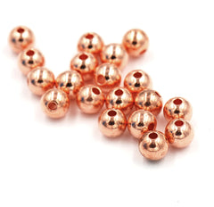 Rose Gold-Plated Brass 3mm, 4mm, 6mm Beads