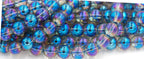 8mm  Angel Aura Crystal Quartz (AB plated Blue) Round A grade Beads  -15.75 inch strand