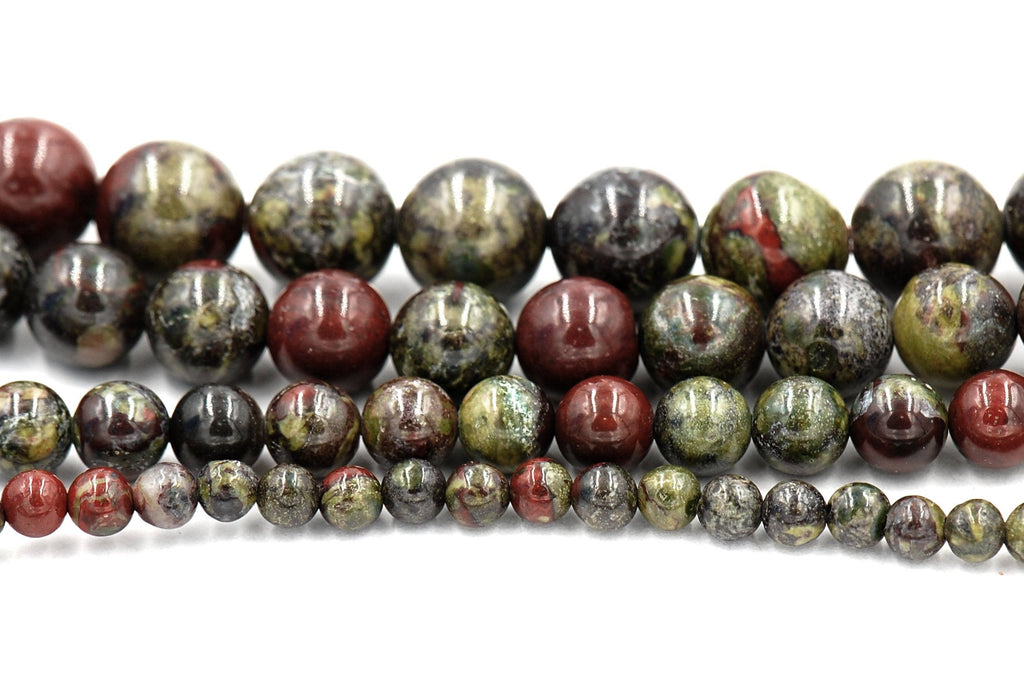 Dragon Blood Jasper 4mm, 6mm, 8mm, 10mm, 12mm, A grade -Full Strand