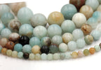 Amazonite 4mm, 6mm, 8mm, 10mm, 12mm Round Beads -15.5 inch strand