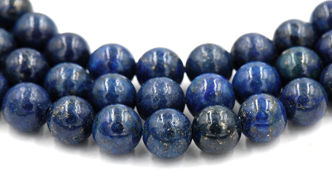 Lapis Lazuli 4mm 6mm 8mm 10mm Round Beads -Full Strand Hover Image