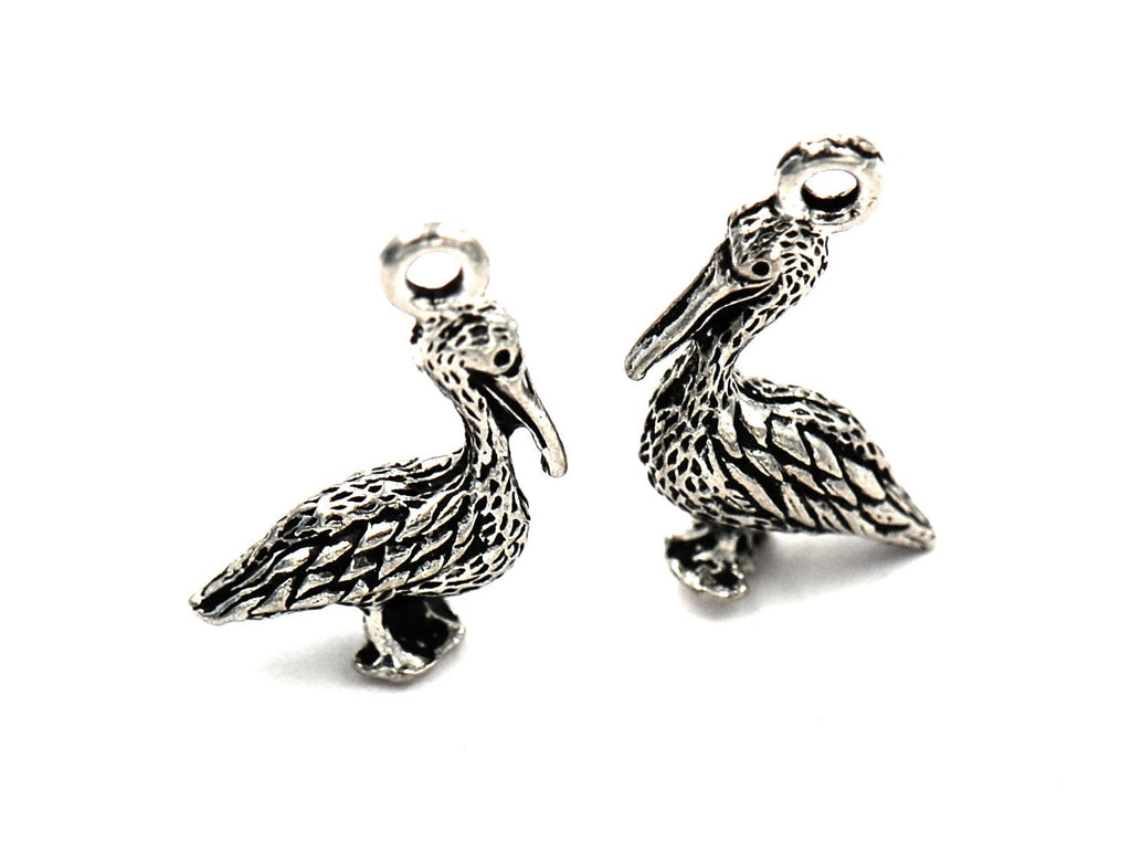 Pelican Pewter Bird Charm -1