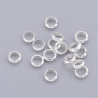 Brass Spacer Beads, Rondelle, Silver, 3.5x1mm -50