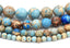 Sky Blue Impression Jasper Beads 4mm 6mm 8mm 10mm round -15.5 beads