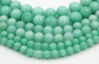 Amazonite Jade 6mm, 8mm, 10mm, 12mm Round Beads - Full Strand