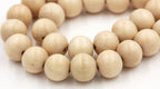 Whitewood Beads 4mm 6mm, 8mm, 10mm, 12mm, 16mm Round natural Whitewood Rondelle beads -16 inch strand