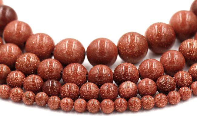 Goldstone Beads 4mm 6mm 8mm 10mm 12mm, Full Strand Main Image