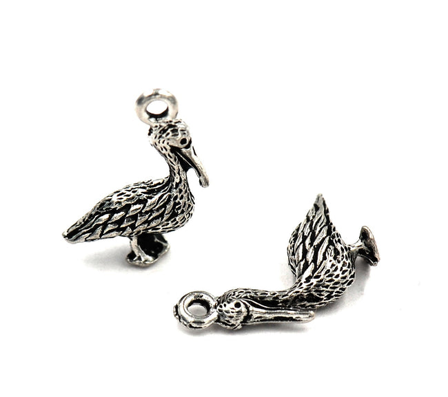 Pelican Pewter Bird Charm -1 Hover Image
