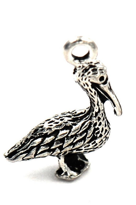 Pelican Pewter Bird Charm -1