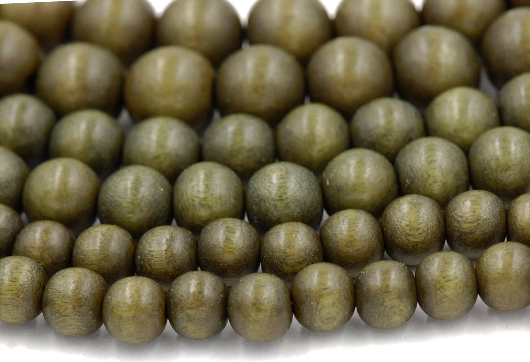 Olive Green Washed Wood 8mm, 10mm, 12mm, Rondelle 8x4mm, Green Rondelle Earth Boho Round Wood Beads -16 inch strand