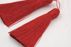 Red Tassel - 3&quot; Long Nylon Jewelry Tassel - 2pc