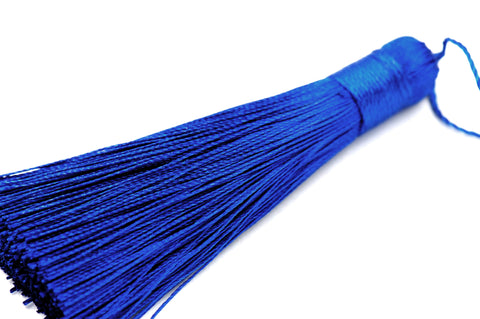 Royal Blue Tassel - 3&quot; Long Nylon Jewelry Tassel - 2pc