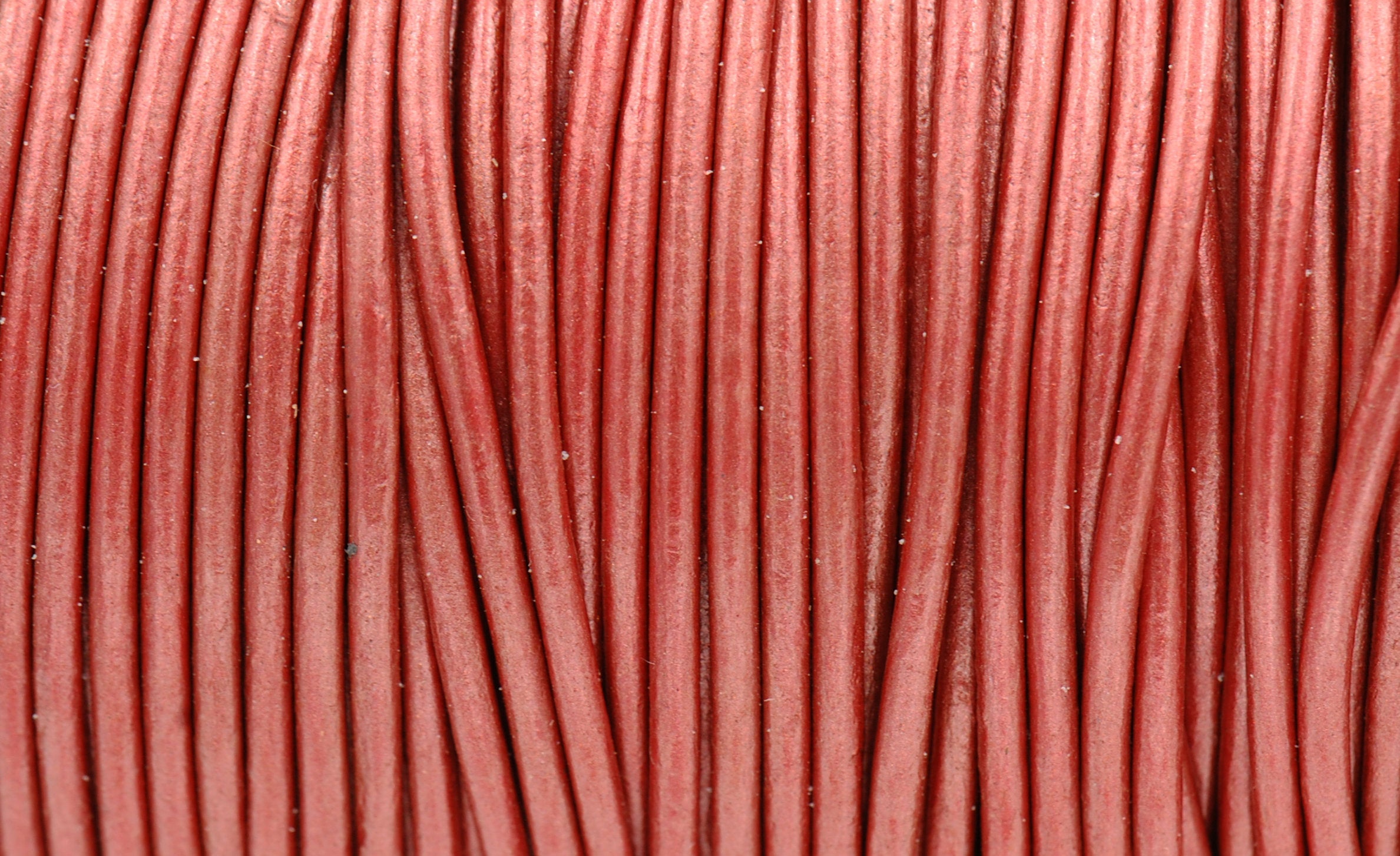Metallic Moroccan Red Spice Leather 2mm Cord 3 Yards / 9 Feet / 2.74 Meters