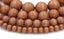 Honey Comb Brown Wood Round 16mm, Light Brown Boho Wood Beads -16 inch strand