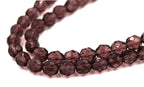 Amethyst Purple Czech Glass Beads 8mm Round Faceted-25