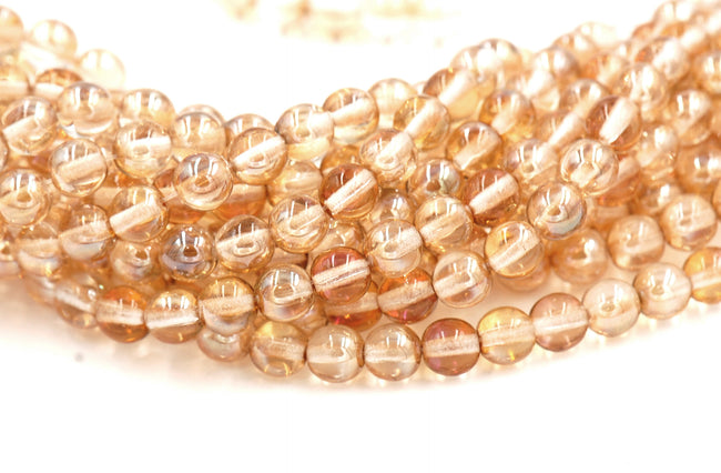 6mm Czech Glass Round Crystal Celsian  -50 Hover Image