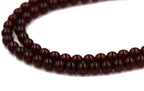 Czech Glass 6mm Dark Garnet Red Round smooth Druk Beads -50