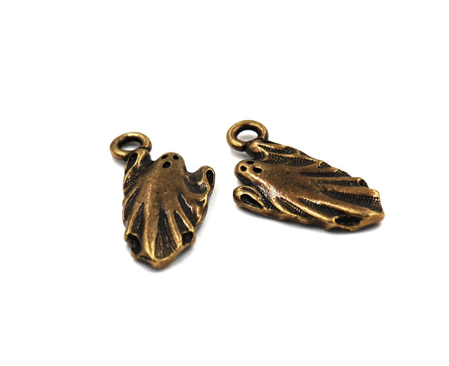 TierraCast Antique Brass Oxide (plated) Scary Ghost Halloween Charm Hover Image