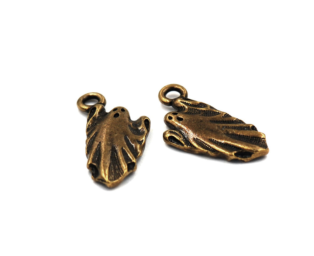 TierraCast Antique Brass Oxide (plated) Scary Ghost Halloween Charm