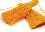 Gold Yellow Tassel - 3&quot; Long Nylon Jewelry Tassel - 2pc