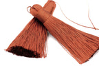 Copper Brown Tassel - 3&quot; Long Nylon Jewelry Tassel - 2pc