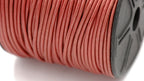 Metallic Moroccan Red Spice Leather 2mm Cord 3 Yards / 9 Feet / 2.74 Meters