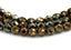 8mm Iris Brown Czech Glass Faceted Bead  -25 czech beads